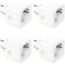 Refoss Intelligente WLAN-Steckdose mit programmierbarem Timer, Mini-Smart-Stecker, Fernbedienung, energiesparend, kompatibel mit Alexa und Google Home, 4 Stück