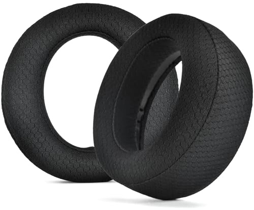 Yaowanguan Pulse Elite Ohrpolster,Ersatz Memory Schaum Ohrkissen Ersatzpolster für PlayStation Pulse Elite Wireless-Headset(Schwarze Stoff)
