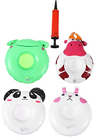 Gogogmee 1satz Aufblasbarer Getränkehalter Für Pool Teiliges Wasserspielzeug Mit Cartoon-Design Für Sommerpartys Schwimmbecken Und Familienfeiern