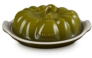 Le Creuset Stoneware Pumpkin Butter Dish, 8.3 in., Olive