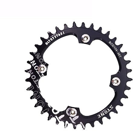 GFDSGRE Platos para Bicicletas Plato Redondo 104BCD 30 34 40 46 48T Plato de Bicicleta 12s 12 velocidades 104 Bcd Plato Ovalado 32 MTB(34T)