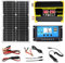 moupeaktain Kit Complet D'énergie Solaire, Panneau Solaire 400W Et Kit Inverseur, Convertisseur D'énergie Solaire 12V à 110/220V, Contrôleur 30A avec 2 Ports USB,Black
