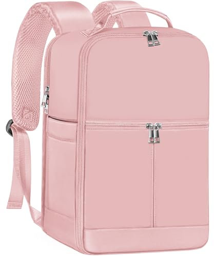 OTAHGK Borsa da Cabina 40x20x25 per Ryanair, Zaino da Viaggio Sotto il Sedile, Bagaglio a Mano 20L, Zaino per Computer Portatile, Piccola Borsa Travel - Rosa