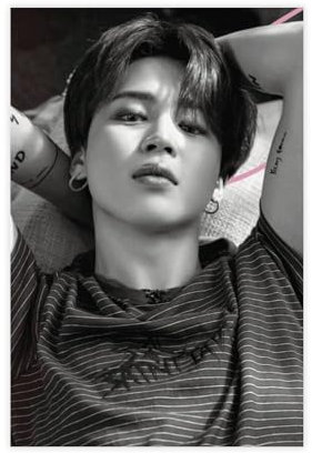 RYHEW Kpop Poster BTS JiMin Poster (5) Leinwand Poster Schlafzimmer Dekor Landschaft Büro Zimmer Dekor Geschenk 30 x 45 cm