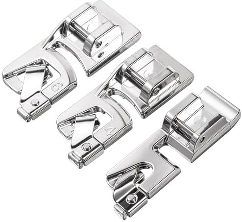Lot de 3 pieds presseurs pour ourlet roulé, pied presseur pour machine à coudre étroit pour machine à coudre