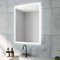 BOURGES-Serie Badspiegel mit indirekt Beleuchtung Hell Eckig 80x60 cm LED Badezimmerspiegel Günstig für Gäste WC Licht Spiegel Touch Schalter Dimmbar Memory-Funktion für Wandschalter Lichtschalter