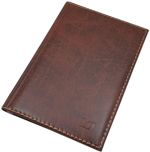 myledershop Große Kunstleder Ausweismappe mit 14 Fächer (Design 1 / Braun) | Dokumentenmappe, Ausweistasche, Ausweishülle, Kartenetui, Kreditkartenetui