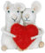 Fyne-Finds Cute Mouse Couple Mice Holding Heart Needlefelt Felt Wool Valentine Love Anniversary Decorative Ornament