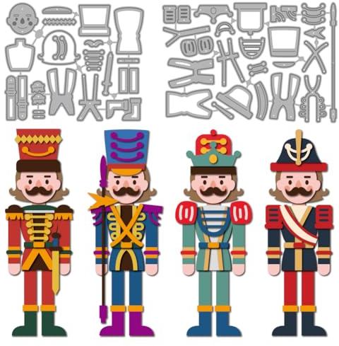 MAYJOYDIY Soldiers Guard Metal Cutting Dies British Royal Guard Metal Die Cuts Royal Block Human Embossing Die Cut Stencil Decorative Embossing Paper Die for Card Making DIY Scrapbook Album Gift Decor