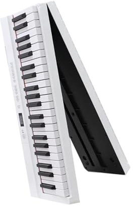 Tastiera Digitale Per Principianti Pianoforte Pieghevole 88 Tasti Strumento Musicale Organo Elettronico Pianoforte Tastiera Elettrica(White)