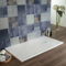 Piatto Doccia 90x100 cm in Marmoresina - Bianco Effetto Pietra, Tagliabile su Misura, Antiscivolo, Rettangolare e Sottile - Modello Blan