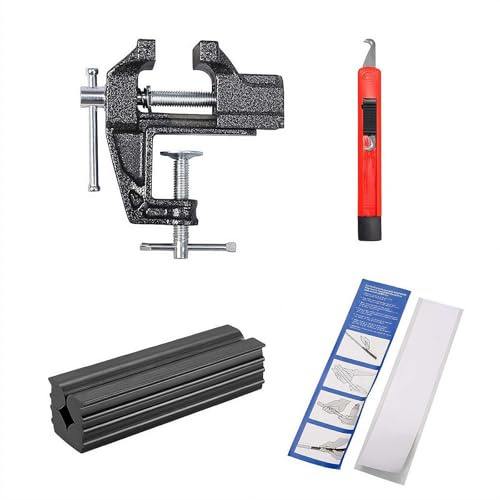 Golf Grip Removal Tool Set,Portable Golf Grip Kit,Golf Regripping Kit,Retractable Hook Knife,13pcs Double-Sided Grip Tapes,Precision Golf Club Vice Clamp for Easy Grip Removal and Regripping