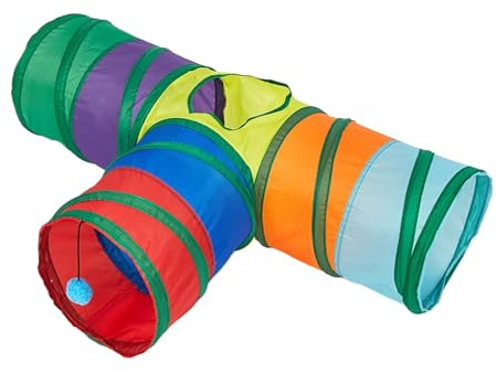 Katzentunnel Für Den Innenbereich, Katzenkaninchen-Tunnelspielzeug, Kratzfester Stoff, Faltbarer 3-Wege-Schlauch Für Katzen,Kaninchen, Kätzchen Und Hunde,geeignet Für Kleine Familien Oder Zum Ausgehen