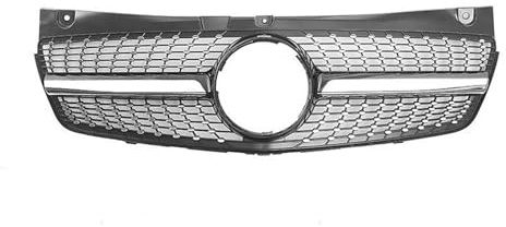 Mesh Stoßstange Haube Grille Für W639 Für Viano Für Vito 2011 2012 2013 2014 Front Grill Haube(Black)