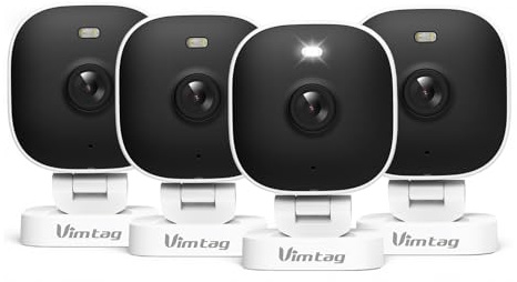 Vimtag 2.5K 4MP Outdoor Security Camera Wired, CCTV Camera Systems WiFi w/Color Night Vision for Home, Pet, Baby, Nanny, IP65, Motion Detection, 2-Way Audio, Siren, 24/7 Recording, Works with Alexa