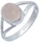 Anello da donna in argento 925 con quarzo rosa, pietra preziosa, semplice e moderno