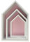 Puckdaddy Hausregal Elise in Rosa, 3er-Set – dekorative Regale im Haus-Design, Kinderzimmer-Regal