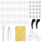 NATUCE 20 Paar Nasenpads, Luftkammer Nasenpads Silikon, Rutschfeste Brille Nasenpads, Brille Ohrbügel, Brillen Reparatur Set, Schraubbrillen Nasenpads mit Schrauben Pinzette und Reinigungstuch