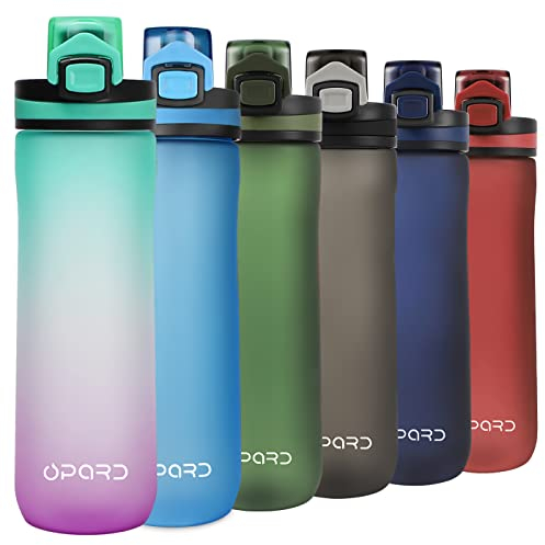 Opard Trinkflasche Kinder Auslaufsicher 0,6L/0.9L, 0,7L/1L (mit strohhalm), Sport Trinkflasche Schule, Gym, Fitnesss, Fahrrad - Wasserflasche 600ml mit deckel, Inbegriffenes Filter, BPA-Frei