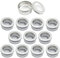 ZEOABSY 12 Stück 150ml Silber Leere Aluminiumdose Aluminium Runde Aludose Blechdosen mit Schraubdeckel Sichtfenster Cremedosen Dosen für DIY Salben Kerze Kosmetik Rasierseife