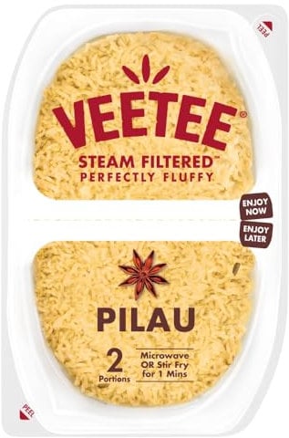 Veetee Heat & Eat Pilau Rice Pots 2 x 125g