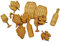 10pcs Wooden MDF Shape Wine Barrel Grape Leaf Glass Decor Ornament Laser Embellishment (4cm)