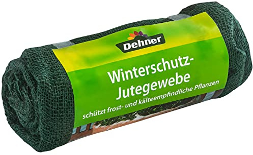 Dehner Winterschutz mit Dekor, Jute-Gewebesack, ca. 300 x 105 cm, grün