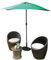 Coopers of Stortford Half Parasol H238cm with UV50+ sun protection (Classic Green)