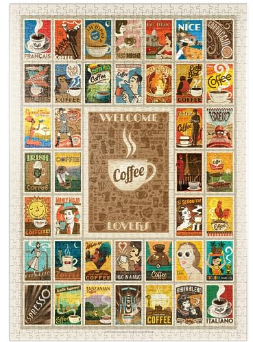 MyPuzzle Coffee Collection, Vintage Poster - Premium 1000 Teile Puzzle - MyPuzzle Sonderkollektion von Anderson Design Group