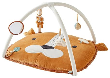 NOUKIE'S – Tapis d'Éveil Bébé Babou– Tapis d’Activités Sensoriel avec Jouets Suspendus – Motricité, Développement Éveil – Lavable Machine - Naissance - Cadeau