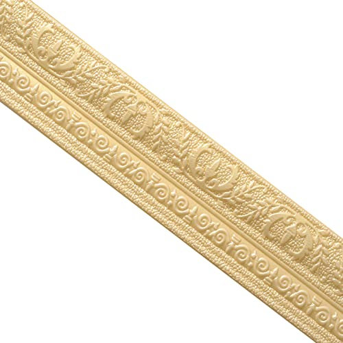Borde de papel tapiz, autoadhesivo 3D Peel and Stick Borde de pared Borde de papel tapiz impermeable Moldura flexible Línea de techo Decoración interior Imagen de pared Borde Cintura Puerta Esquinas