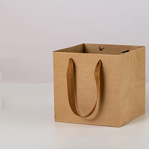 Quadratische Karton-Papiertüten, Party, Valentinstag, DIY-Geschenke, Geschenktüten, Floristen-Blumenverpackungen, Geburtstagspartyzubehör, A, 20 x 20 x 20 cm, andere