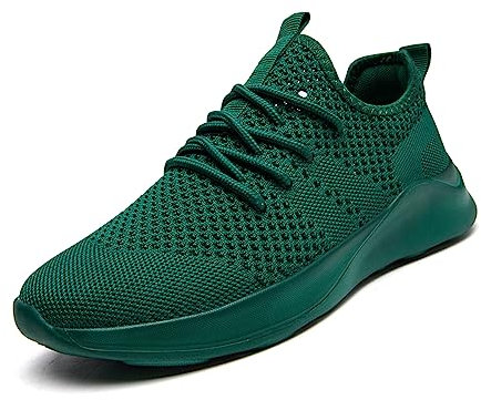 LANGFEUU Damen Turnschuhe Sneaker Schuhe Damen Sportschuhe Laufschuhe Tennisschuhe Outdoor Running Damen Walkingschuhe Straßenlaufschuhe rutschfest Atmungsaktiv Leichtgewichts Dunkelgrün 41