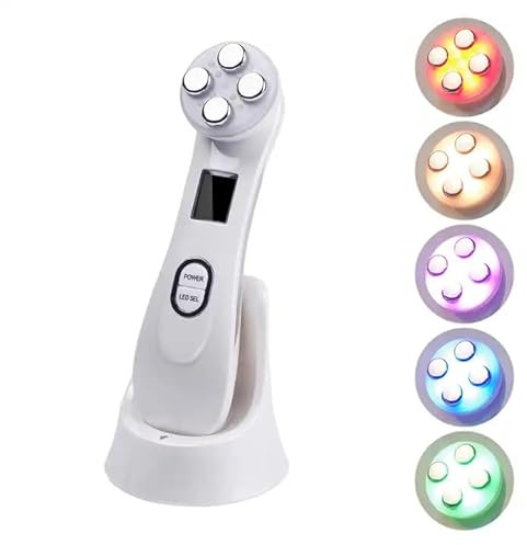 ISMMIK Beauty Device Multi Anti-Wrinkle High-Frequency,Ultrasonic Beauty Device,LED Light Therapy Wrinkle Remover Skin Tightening Anti Aging Skin Rejuvenation,Face Massager