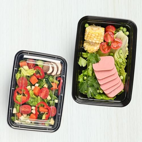 CHEF ROYALE 10 Pack, 1 Compartment Meal Prep Containers Reusable BPA Free Food Storage Containers with Lids Airtight Microwave Dishwasher Safe (28, 1 Compartment, 10, BBC-1)