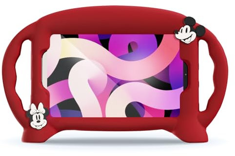 Disney Mickey Mouse Support de tablette universel pour iPad Mini et autres tablettes de 7 à 8 pouces | Étui de tablette en silicone avec supports intégrés et support de tablette |