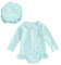 HodJIU Maillot de Bain Bébé Fille 1 Pièce Combinaison Anti UV à Manches Longues Costume de Bain Piscine Natation + Chapeau de Soleil (Vert Fleurs, 2-3 Ans)