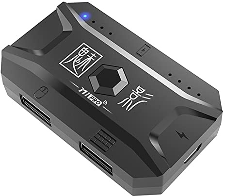 Jemora M1 Pro Keyboard Mouse Converter Portable Mobile Game Keyboard and Mouse Adapter BT5.0 Connection Support Android iOS System