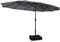 COSTWAY Sombrilla Terraza Exterior Doble 451,5 x 264cm, Sombrillas Jardin Grandes con Base, Manivela, Parasol Jardin Exterior Patio Terraza Piscina (gris)