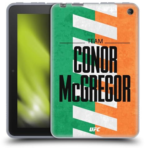 Head Case Designs Offizielle UFC Flagge Von Conor McGregor Kämpferteam Soft Gel Handyhülle Hülle kompatibel mit Amazon Fire 7 2022