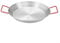 Paellera redonda plana, sartén inferior de acero inoxidable, sartén para cocina, bandeja de aperitivos para suministros de cocina del hogar (26 cm)
