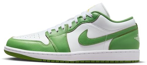 Jordan Herren 1 Low White/Metallic Gold-Schwarz (553558 172)