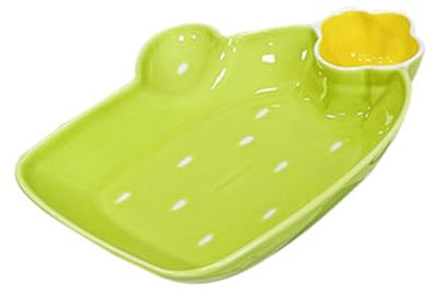 TOPBATHY Kaktusteller Chips Und Dip Servierteller Servierteller Aus Keramik Knödelteller Kaktus Modellierteller Knödelgerichte Knödelteller Knödel Dippteller Sushi Wiederverwendbar