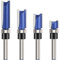 Vearter Pattern Flush Trim Router Bit Set 1/4 Inch Shank 4PCS, Bottom Bearing Guide Straight Cut Router Bits, Woodworking Milling Cutter Tool for Wood Trimming, Template Work - 12.7mm Cutting Dia