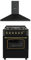 SOLTHERMIC COMBO PACK NEGRO RÚSTICO ACABADO DORADO COCINA ELÉCTRICA CON HORNO 50L + CAMPANA DE 60 NEGRA SIN BARRA DORADA (4 FUEGOS, GRAN CAPACIDAD EXTRACCION, SISTEMA SEGURIDAD)