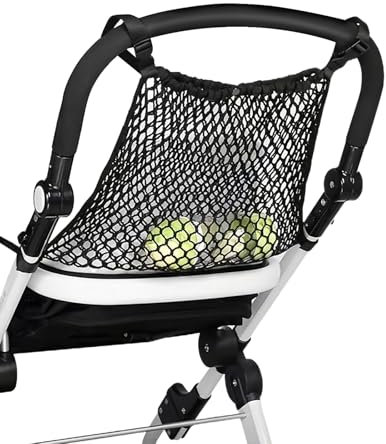Schwarz Kinderwagen Einkaufstaschen Netzbeutel Neztasche, Universalnetz Kinderwagennetz Einkaufsnetz Aufbewahrungstasche für Kinderwagen Sportwagen Buggys Rollstuhl Jogger