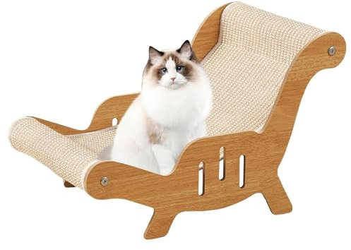 Rascador para gatos - Sofá rascador para gatos, extraíble con almohadilla de sisal | Sillón de sisal ajustable para gatos hecho de madera maciza, cama rascadora de sisal para muebles de silla para gat