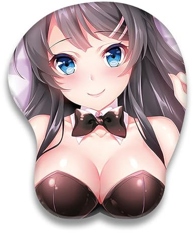 ELLENNE - Tapis de souris 3D en gel avec support pour poignet - GAMING MANGA ANIME JAPAN (Dessin 12)