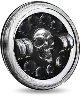 Scheinwerfer Runder LED-Scheinwerfer, Drehänderungen, Motorradscheinwerfer, passend für Harley, passend für Davidson, passend für Jeep, passend für Wrangler scheinwerfer