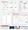Prelisee 4 Stk Whiteboard Wochenplaner Magnetisch Monatsplaner Abwischbar Kann Als Essensplaner Woche,To Do Liste,Haushaltsplaner,Einkaufsliste,42×30cm Kinder Wochenplaner Abwischbar für Kühlschrank
